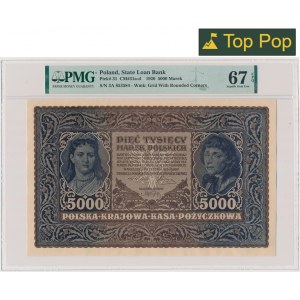 5.000 marek 1920 - III Serja A - PMG 67 EPQ