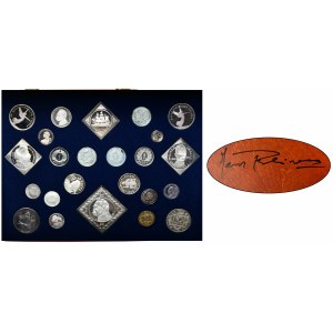 COMPLETE, OFFICIAL COPY, Polish proof coins of the interwar period (24 pcs.) - SILVER, autographed