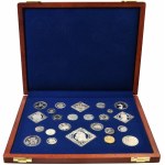 COMPLETE, OFFICIAL COPY, Polish proof coins of the interwar period (24 pcs.) - SILVER, autographed