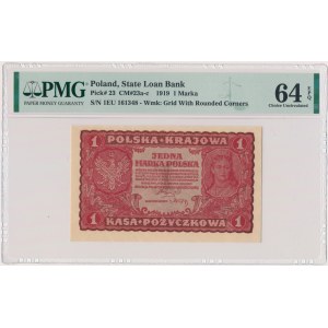 1 mark 1919 - 1st EU Series - PMG 64 EPQ
