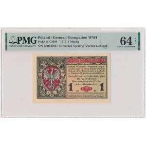 1 mark 1916 - General - PMG 64 EPQ
