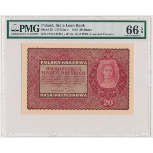 20 Marks 1919 - 2nd Series FO - PMG 66 EPQ