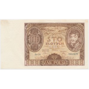 100 złotych 1934 - Ser. C.A. - bez dodatkowych znw. -