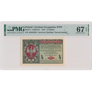 1/2 marki 1916 - Jenerał - A - PMG 67 EPQ