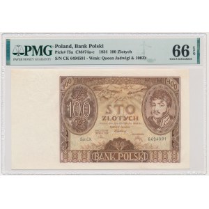 100 Gold 1934 - Ser. C.K. - ohne zusätzliche znw. - PMG 66 EPQ