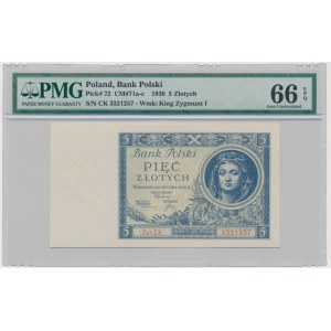 5 gold 1930 - Ser.CK. - PMG 66 EPQ