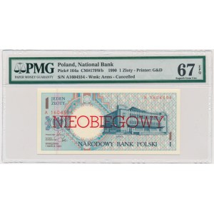 1 złoty 1990 - A - NIEOBIEGOWY - PMG 67 EPQ