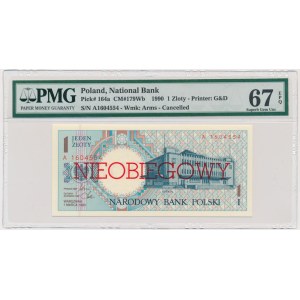 1 gold 1990 - A - NON-OVER - PMG 67 EPQ