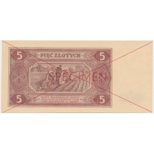5 złotych 1948 - SPECIMEN - AL -