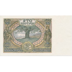 100 złotych 1934 - Ser. AV. - znw. dwie kreski na dolnym marginesie -