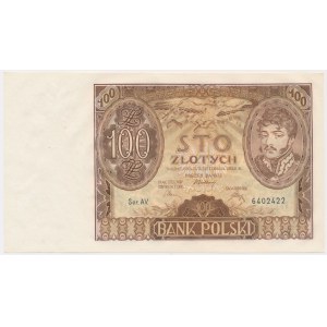100 Zloty 1934 - Ser. AV. - ltd. +X+ -