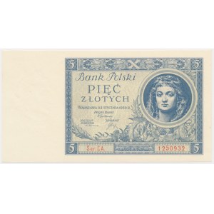 5 złotych 1930 - Ser. CA. -