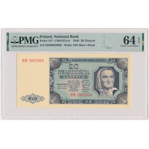 20 gold 1948 - HM 98... - plasticized paper - PMG 64 EPQ