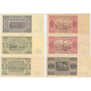 Set, PRL 20-500 gold 1948 (6 pieces).