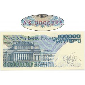 100.000 złotych 1990 - AS - niski numer