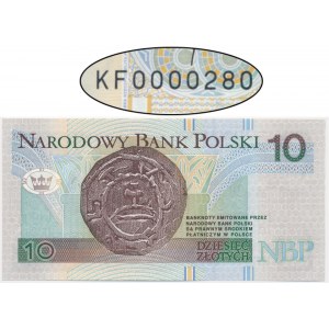 10 złotych 1994 - KF 0000280 - niski numer -