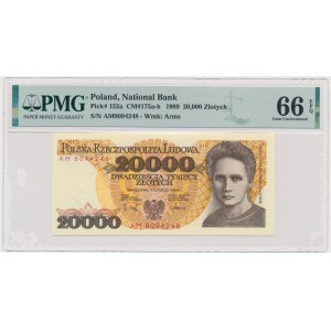 20.000 złotych 1989 - AM - PMG 66 EPQ