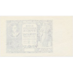 50 zloty 1940 - black print on PWPW paper - reverse clean -.