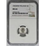 5 Pfennige 1965 - NGC MS64