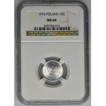 10 pennies 1974 - NGC MS64