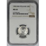 20 pennies 1981 - NGC MS65