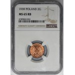 2 grosze 1939 - NGC MS65 RB