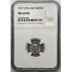 1 grosz 1927 - NGC MS64 BN