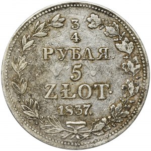 3/4 Rubel = 5 Zloty Warschau 1837 MW