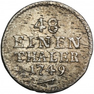 August III Sas, 1/48 Taler (Halbergroschen) Dresden 1749 FWôF