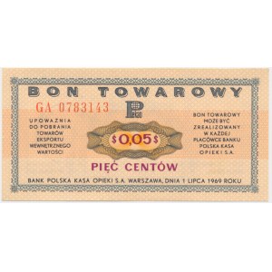 Pewex, 5 cents 1969 - GA -.