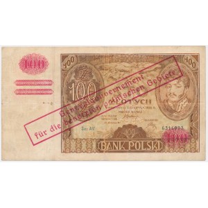 100 Zloty 1932(9) - Ser.AV. - + X + - falsche Besetzung Nachdruck