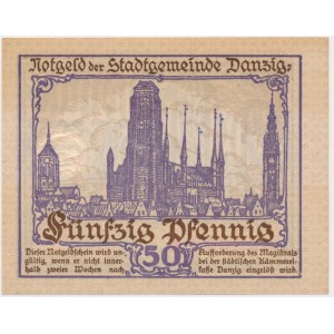 Danzig, 50 Pfennig 1919 - purple -