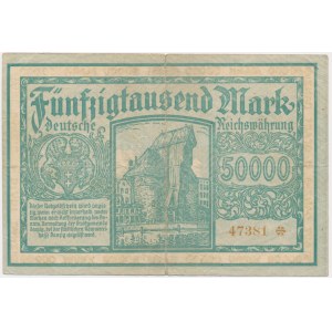 Danzig, 50.000 Mark 1923 - no. 5 digit series with ❊ -