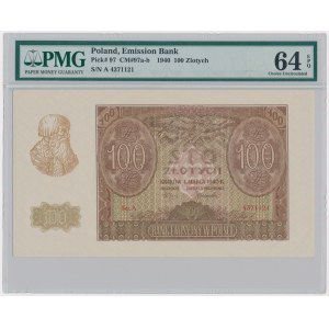 100 Gold 1940 - A - PMG 64 EPQ