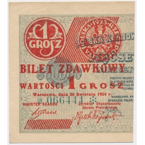 1 grosz 1924 - BB ❉ - lewa połowa -