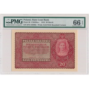 20 Mark 1919 - 2. Serie FO - PMG 66 EPQ