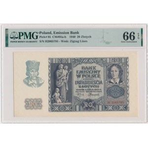 20 złotych 1940 - H - PMG 66 EPQ