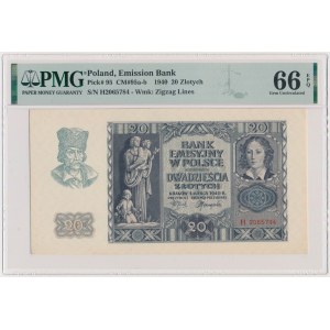 20 gold 1940 - H - PMG 66 EPQ