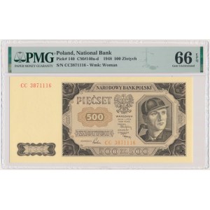 500 złotych 1948 - CC - PMG 66 EPQ