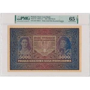 5.000 Mark 1920 - II Serie AN - PMG 65 EPQ