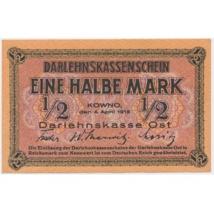 Kaunas, 1/2 Mark 1918 - B -