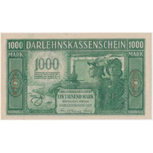 Kowno, 1.000 marek 1918 - A - 6 cyfr -
