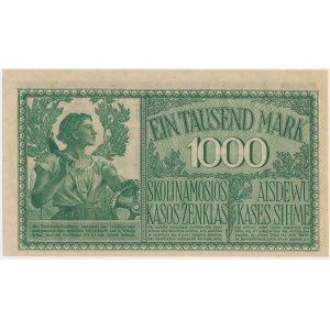 Kowno, 1.000 Mark 1918 - A - 6 digit serial -