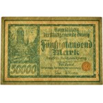 Danzig, 50.000 Mark 1923 - no. 5 digit series with ❊ -