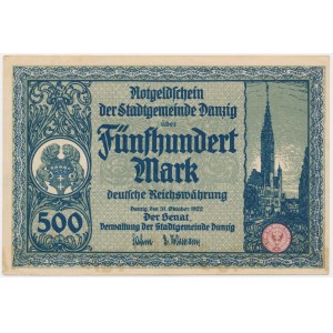 Danzig, 500 Mark 1922 - NICE