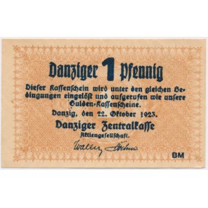 Danzig, 1 Pfennig 1923 - October -