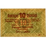 Danzig, 10 Pfennige 1923 - October - watermark ZIGZAG -