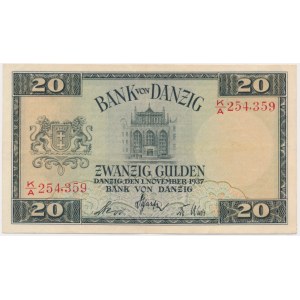 Danzig, 20 Gulden 1937 - K/A -