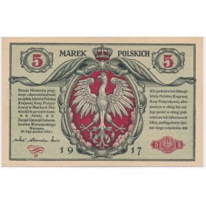 5 marks 1916 - General - tickets - B -.