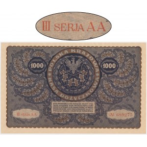 1.000 marek 1919 - III Serja AA - pierwsza seria
